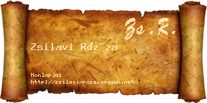 Zsilavi Róza névjegykártya